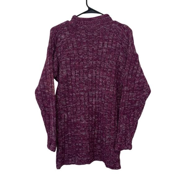 Vintage 90s Falls Creek Pullover Knit Sweater Size M Berry Pink Winter Casual - Picture 2 of 8